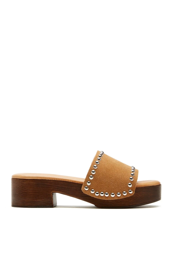 La Canadienne Santi Suede Clog Sandal