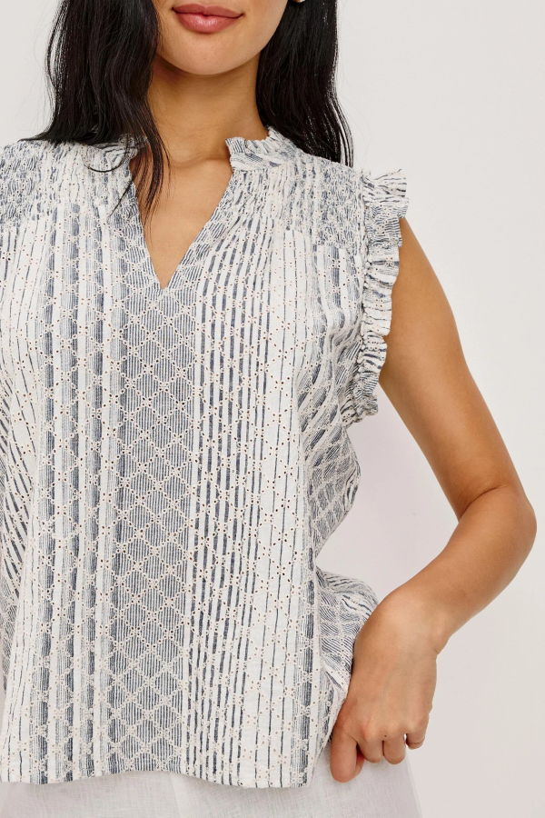 Rails Arlene Striped Eyelet Top