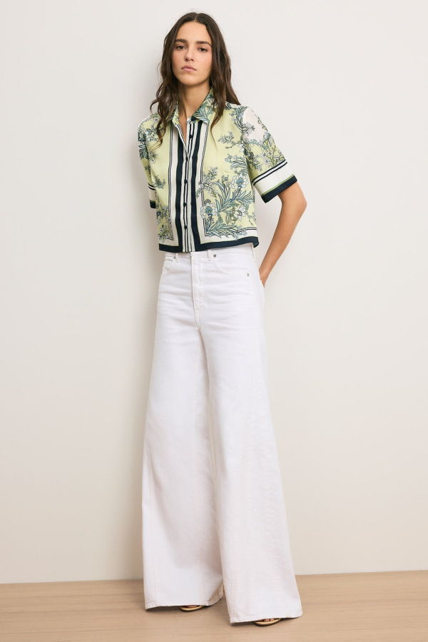 Veronica Beard Spruce Button-Down Shirt