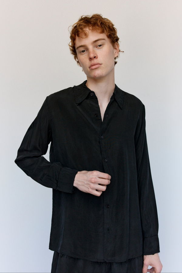 Gabriela Coll Garments No.197 Black Cupro Shirt