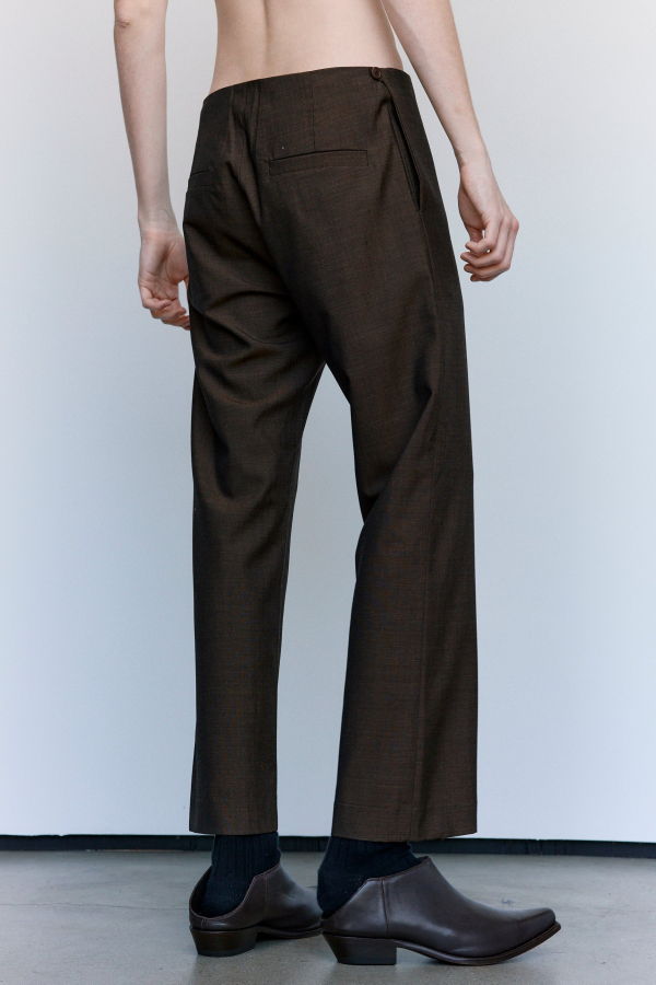 Gabriela Coll Garments NO.205 Brown Summer Wool Tailored Trousers