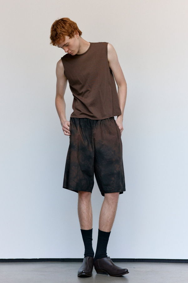 Gabriela Coll Garments No.259 Poplin Short Trouser - Brown/Black