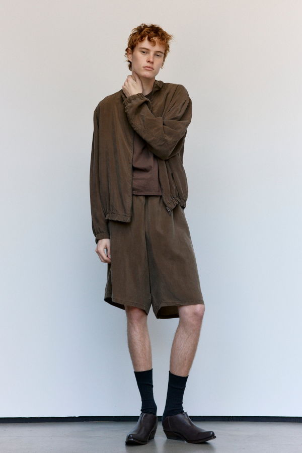 Gabriela Coll Garments NO.259 Brown Cupro Short Trousers