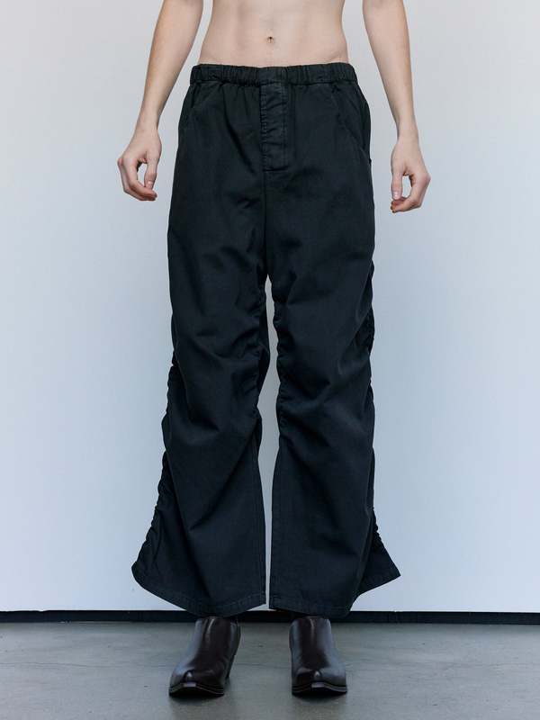 パンツ 26ss GABRIELA COLL GARMENTS No.267 Gabriela Coll Garments No.267 Black Cotton Thin Canvas Draped
