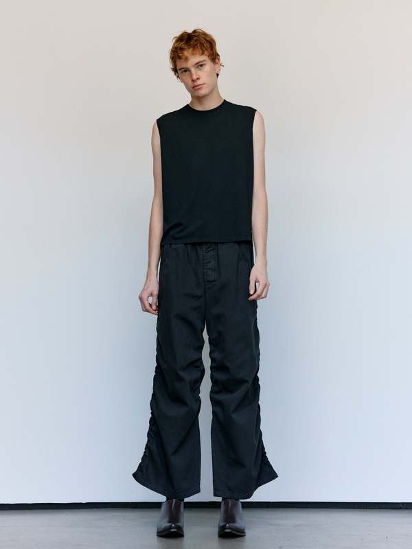 Gabriela Coll Garments No.267 Black Cotton Thin Canvas Draped