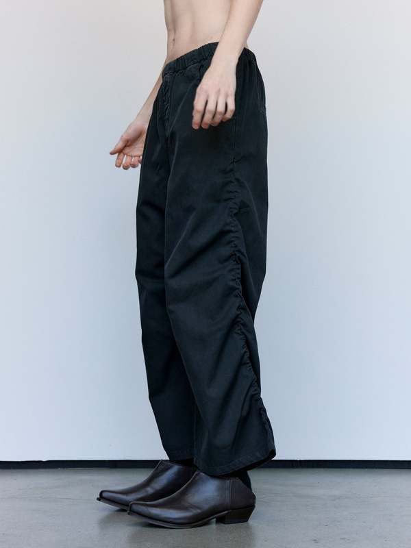 Gabriela Coll Garments No.267 Black Cotton Thin Canvas Draped