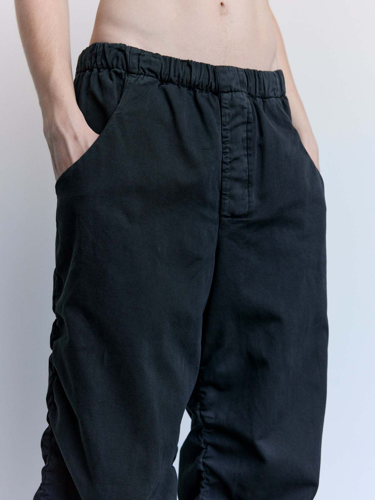 Gabriela Coll Garments No.267 Black Cotton Thin Canvas Draped 