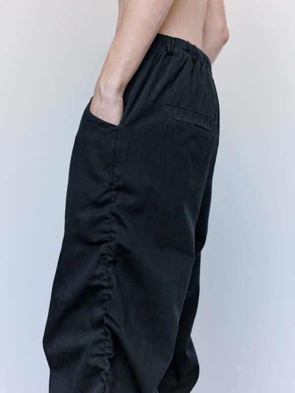 Gabriela Coll Garments No.267 Black Cotton Thin Canvas Draped