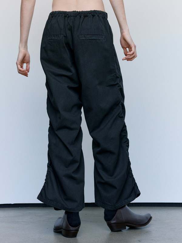 Gabriela Coll Garments No.267 Black Cotton Thin Canvas Draped