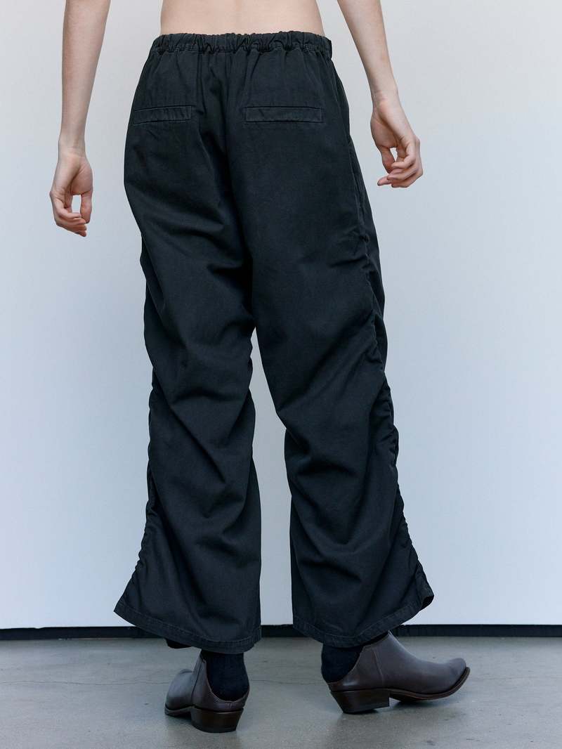 Gabriela Coll Garments No.267 Black Cotton Thin Canvas Draped