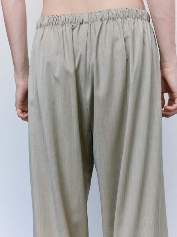 Gabriela Coll Garments No.287 Sand Herringbone Rainsystem Wool Flap Pocket Trousers