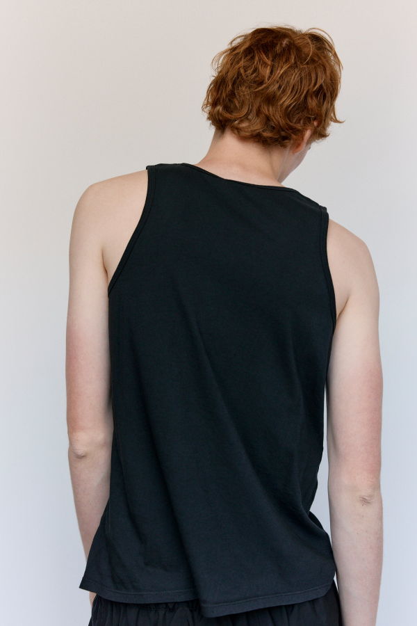 Gabriela Coll Garments NO.326 Black Organic Cotton Tank Top