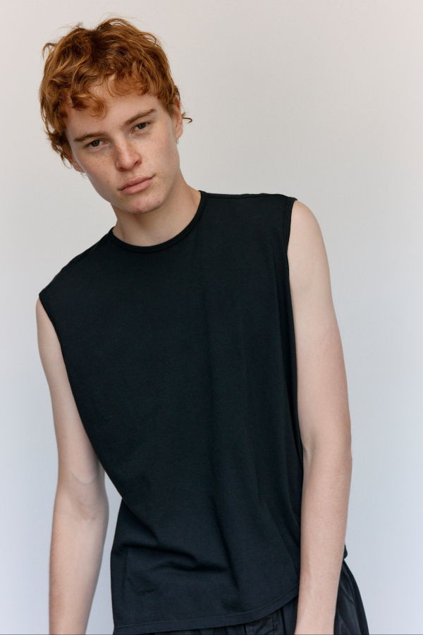 Gabriela Coll Garments NO.33 Organic Cotton Sleeveless T-Shirt - Black