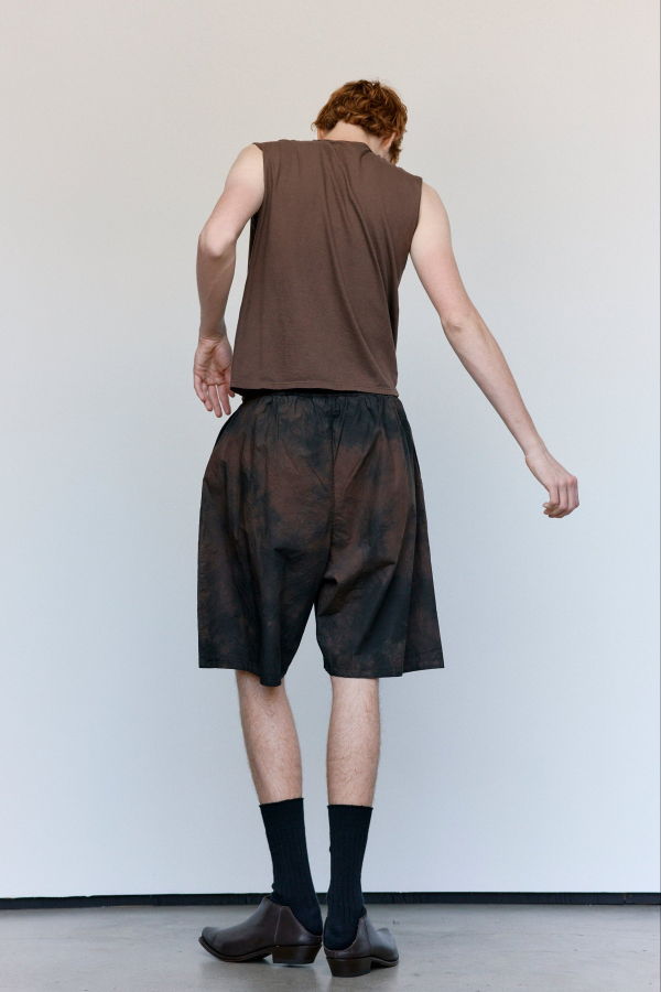 Gabriela Coll Garments NO.33 Brown Organic Cotton Sleeveless T-Shirt