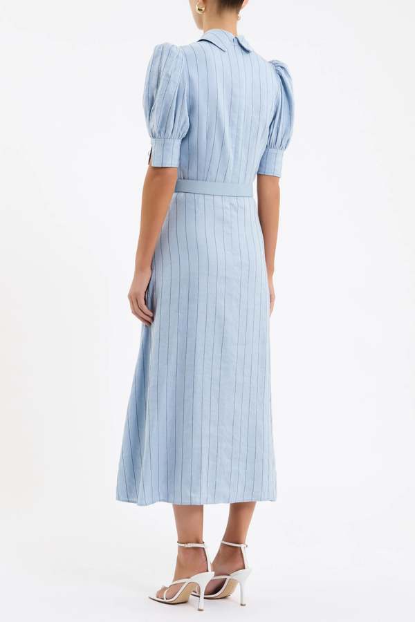 REBECCA VALLANCE Effie Midi Dress - Pale Blue