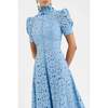 REBECCA VALLANCE Kitsu Short Sleeve Midi Dress - Blue - Thumbnail 4