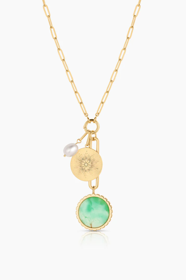 Thatch Solario Sundial Chrysoprase Necklace