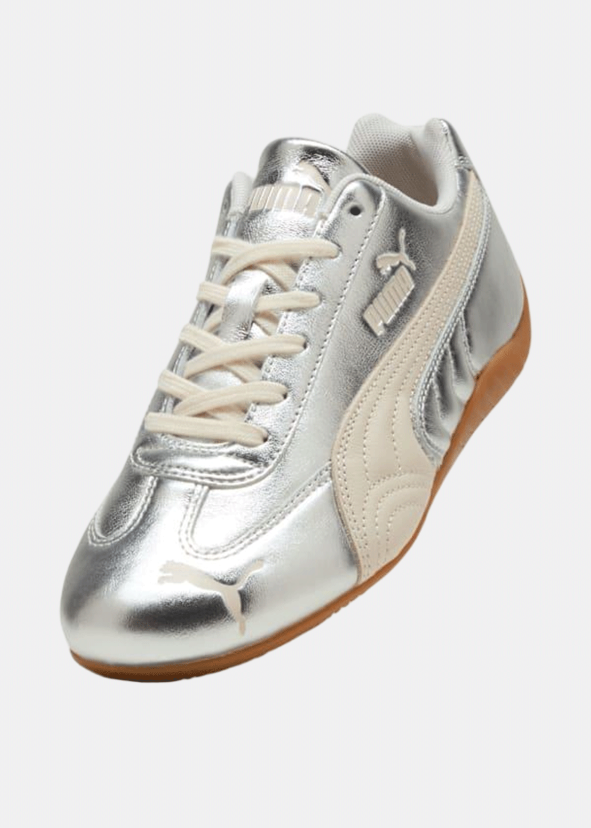Puma Speedcat Silver Sneakers - Alpine Snow/Gum - Image 3 of 5