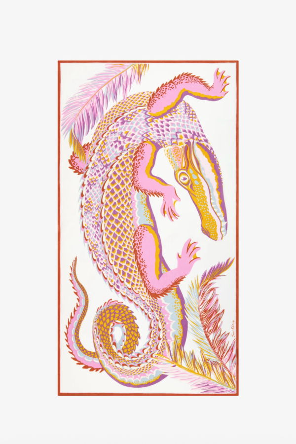 Inoui Editions 100 Croco Scarf - White