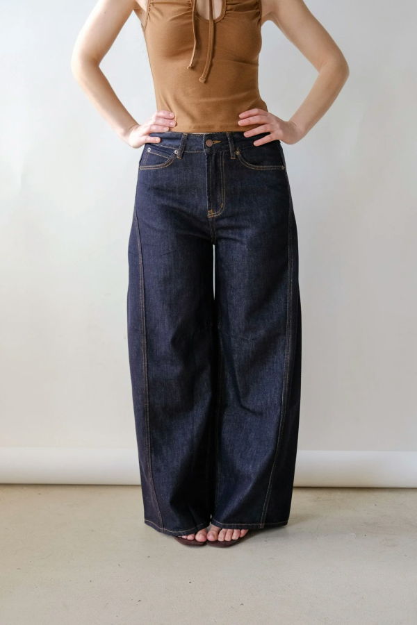 Loucia Brynn Wide Leg Jeans - Dark Indigo
