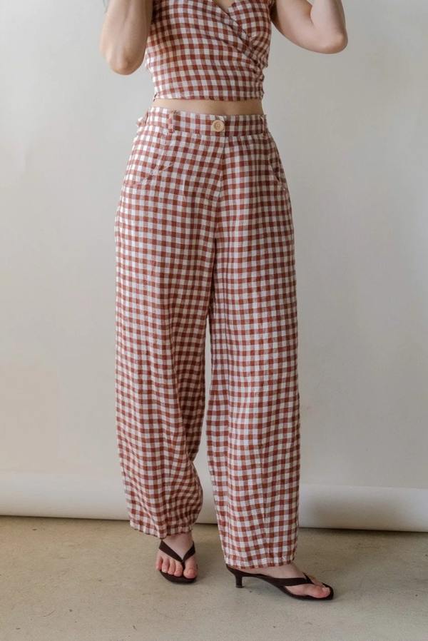 Linenfox Frankie Gingham Pant