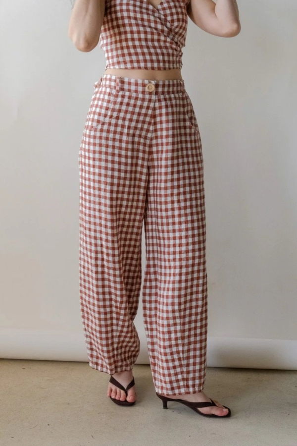 Linenfox Frankie Gingham Pant