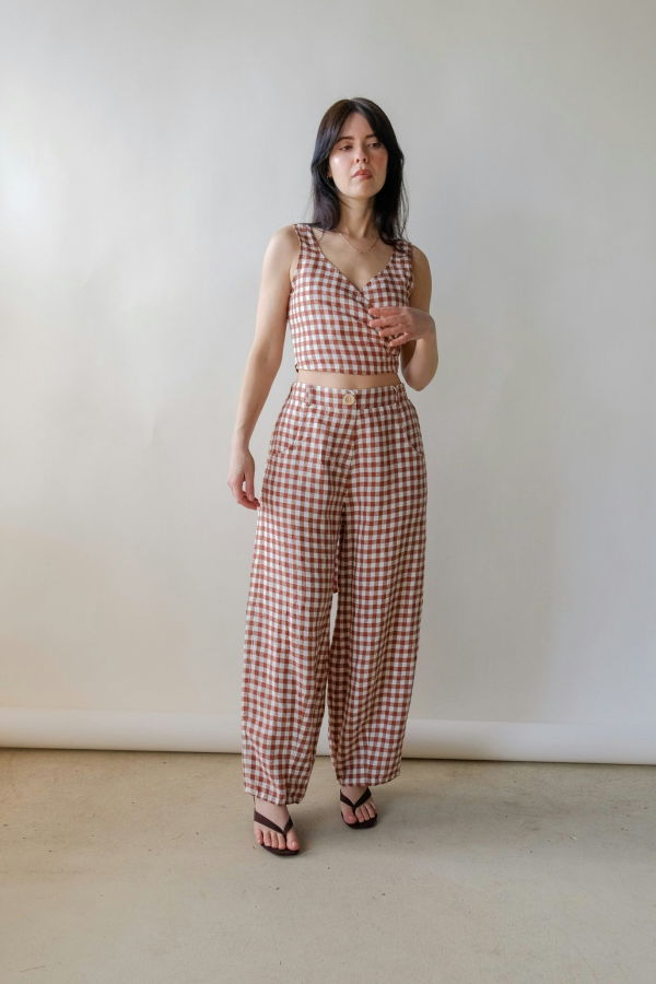 Linenfox Frankie Gingham Pant