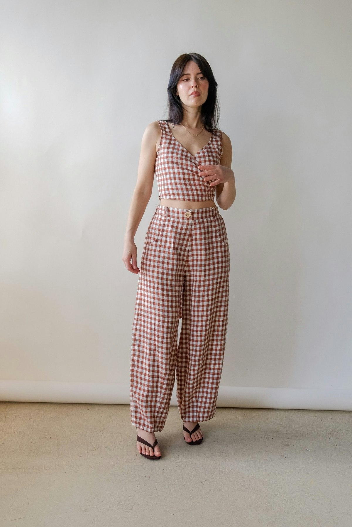 Linenfox Frankie Gingham Pant - Image 2 of 5