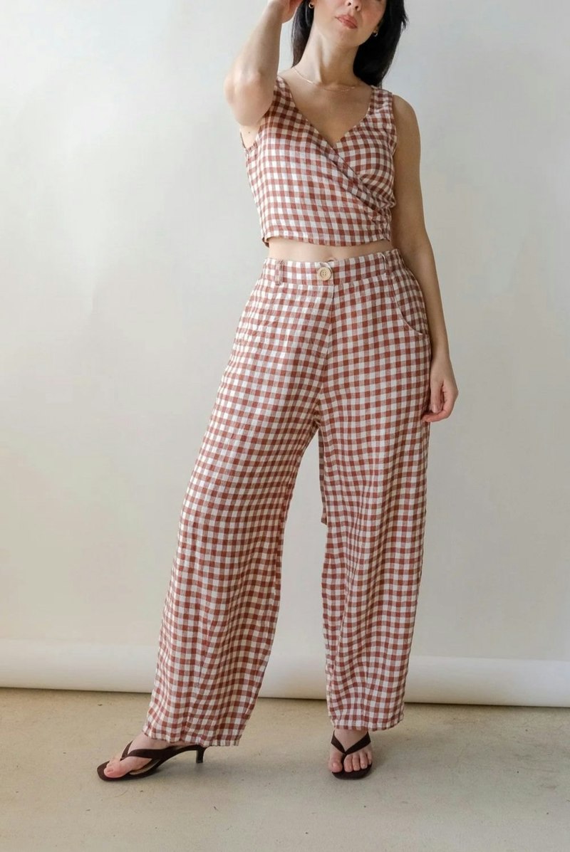 Linenfox Frankie Gingham Pant