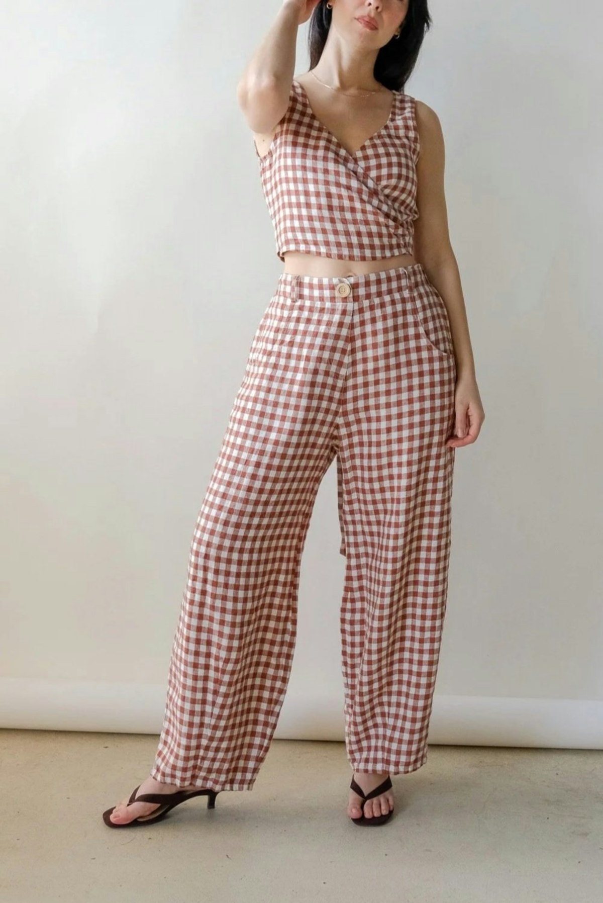 Linenfox Frankie Gingham Pant - Image 3 of 5