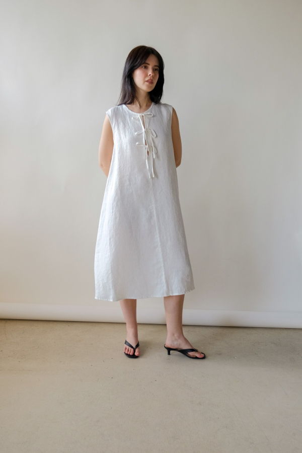 Linenfox Cara Dress - White