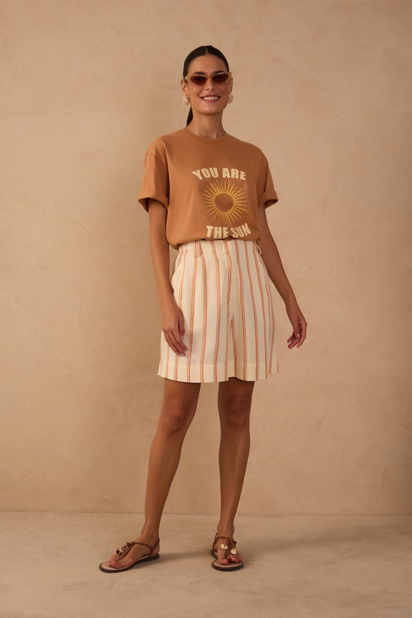 DRESS TO Striped Walking Shorts