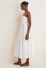 Moon River Pleated Front Detail Midi Dress - Off White - Thumbnail 2