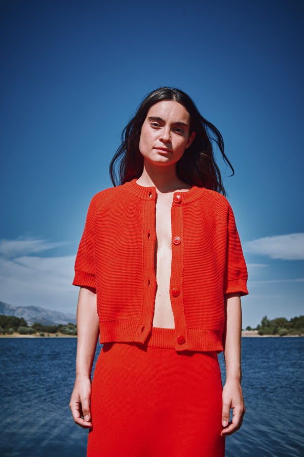 L'ENVERS Clarisse Short-Sleeve Cardigan