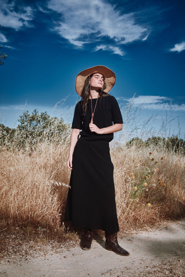 L'ENVERS GILDA Long Skirt in Organic Cotton