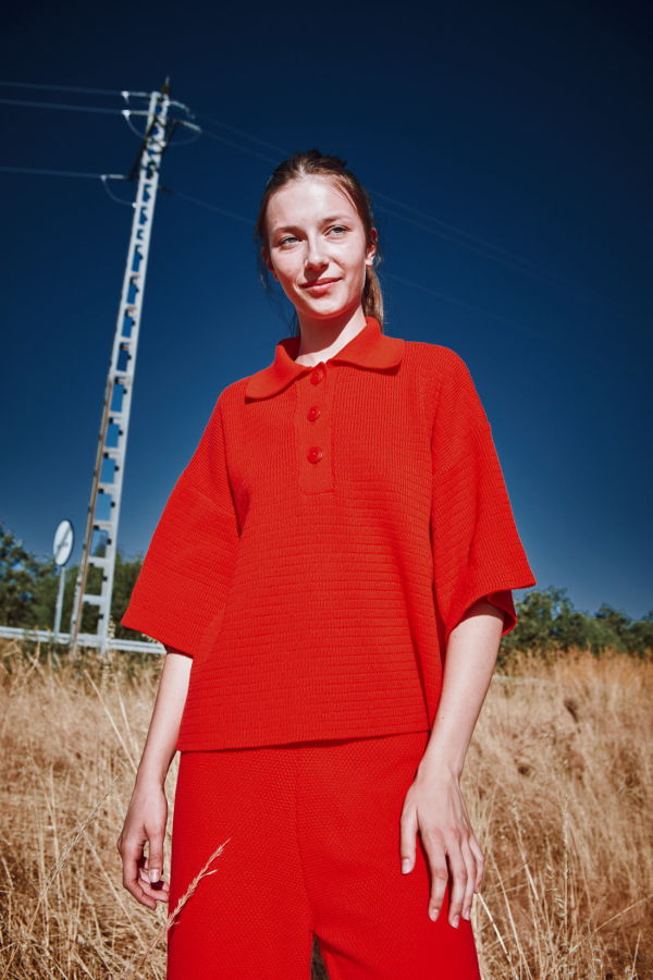 L'ENVERS Lili Oversize Polo Shirt in Organic Cotton