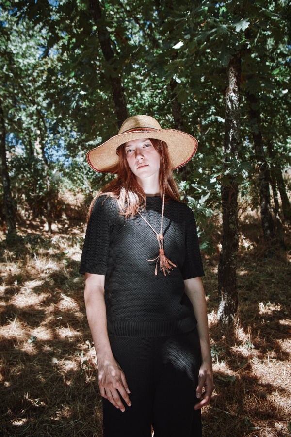 L'ENVERS Liz Lace Top in Organic Cotton - Black