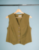 MERCEDES MORIN Portland Gilet - Khaki - Thumbnail 2