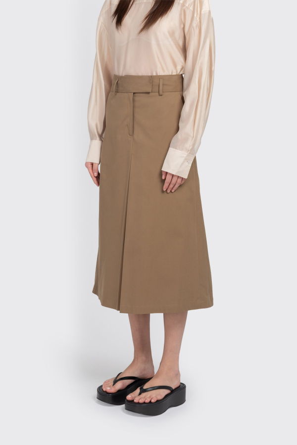 Filippa K Box Pleat Skirt - Taupe