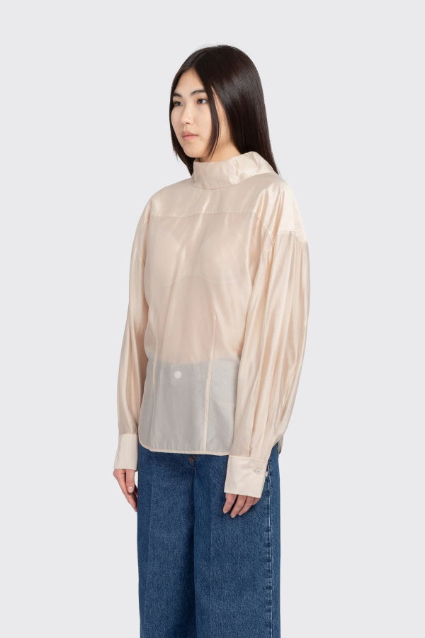 Filippa K Fold Collar Blouse - Pearl