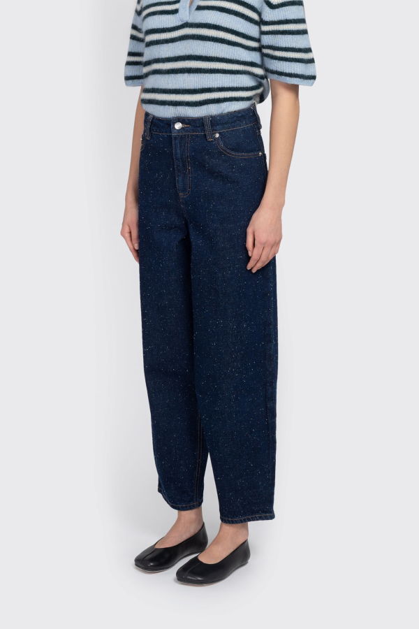 Minimum Maria High Waist Ankle Jean - Blue