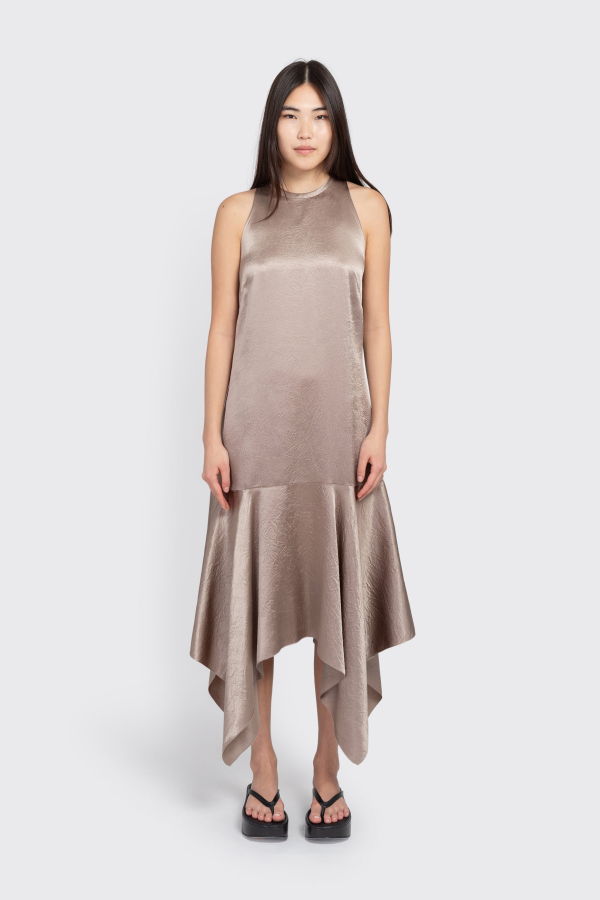 Filippa K Scarf Hem Dress - Taupe