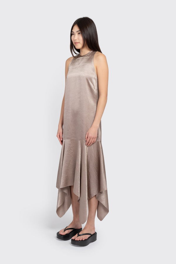 Filippa K Scarf Hem Dress - Taupe