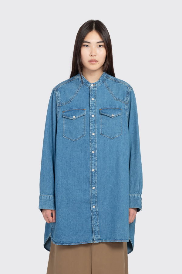 Filippa K Western Denim Shirt Dress - Blue