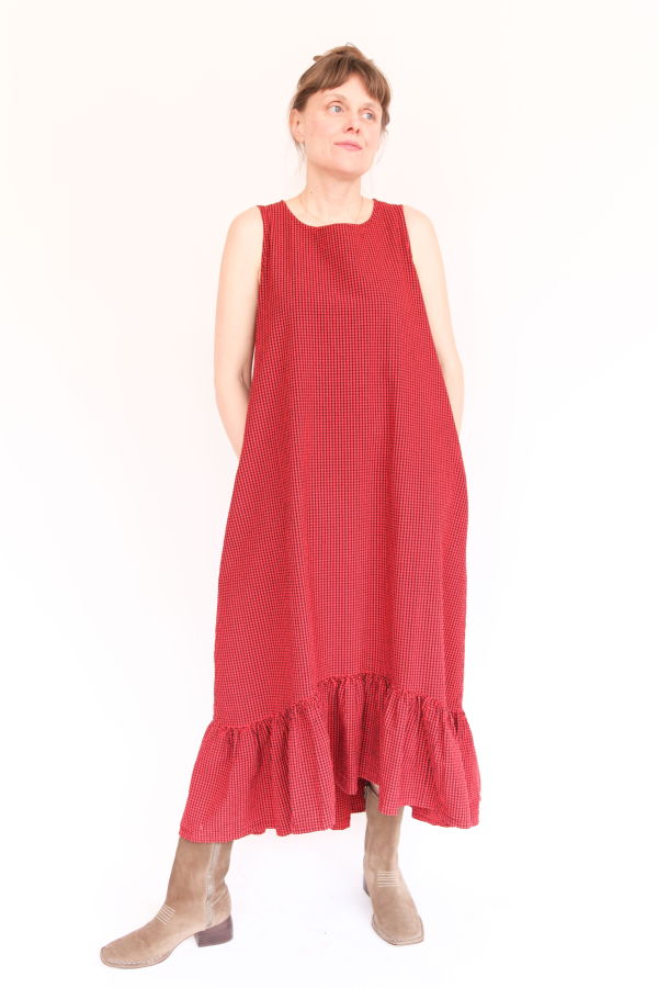 Bryn Walker Angelina Check Seersucker Dress - Russelia