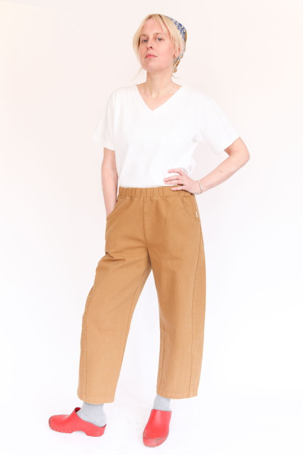 Pacific Cotton Short Sleeve Crop V-Neck Top