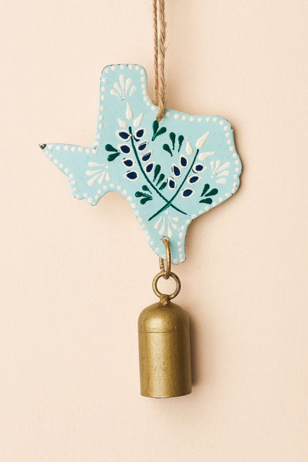Matr Boomie Texas Bluebonnet Wind Chime - Hand-Painted State Flower