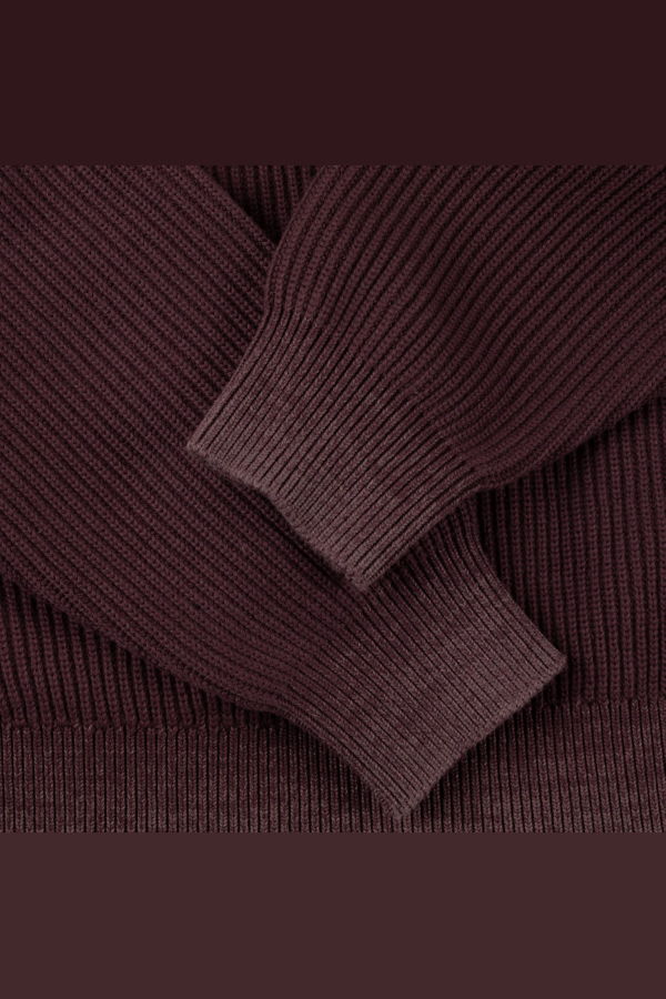 Dime Double Zip Knit - Wine