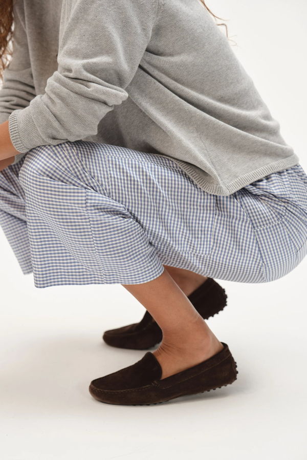 Donni. The Taffeta Gingham Cargo Pant
