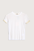 B Sides Double Crepe Jersey Tee - White/Pale Yellow - Thumbnail 1